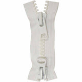 Fermeture à glissière pour les vêtements d'extérieur double curseur séparable 55cm (22″) Blanc - 6655501