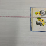 Panneau Jersey coton / élasthanne Livre crâne fleurs