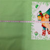 Petit panneau Jersey coton / élasthanne Gnome cochonnet fond vert