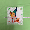 Petit panneau Jersey coton / élasthanne Gnome cochonnet fond vert