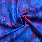 100% coton Toile de peinture abstrait bleur rose mauve ( Wild blue ) - 2024774