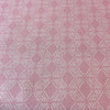 100% woven cotton (Lemonade) Lines diamond shapes pink background