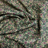 100% coton Petites fleurs motif fond vert (Quilt barn prints)