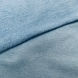 French terry brossé bambou / coton / élasthanne Bleu jeans ( Fleece ) - 4183407