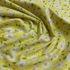 100% coton Marguerite fond jaune ( Hello sunshine )