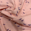 100% coton Petites chauve-souris mauve fond rose pâle