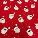 100% coton Père Noël fond rouge pois ( Holly Holiday )
