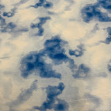 Jersey coton / élasthanne Tye Dye nuage bleu