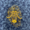 Panneau Jersey coton / élasthanne buffle jaune fond camouflage - Exclusif Tissus du Nord