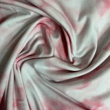 Jersey coton / élasthanne Tie dye Rose