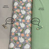 Jersey coton / élasthanne Tête de mort fond gris pâle rose - TheriOlt artiste visuelle