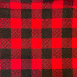 Polar  fleece plaid Boston rouge et noir - 122958