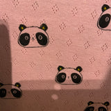 Pointelle coton rose petit panda