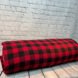 Polar  fleece plaid Boston rouge et noir - 122958