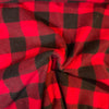 Polar  fleece plaid Boston rouge et noir - 122958
